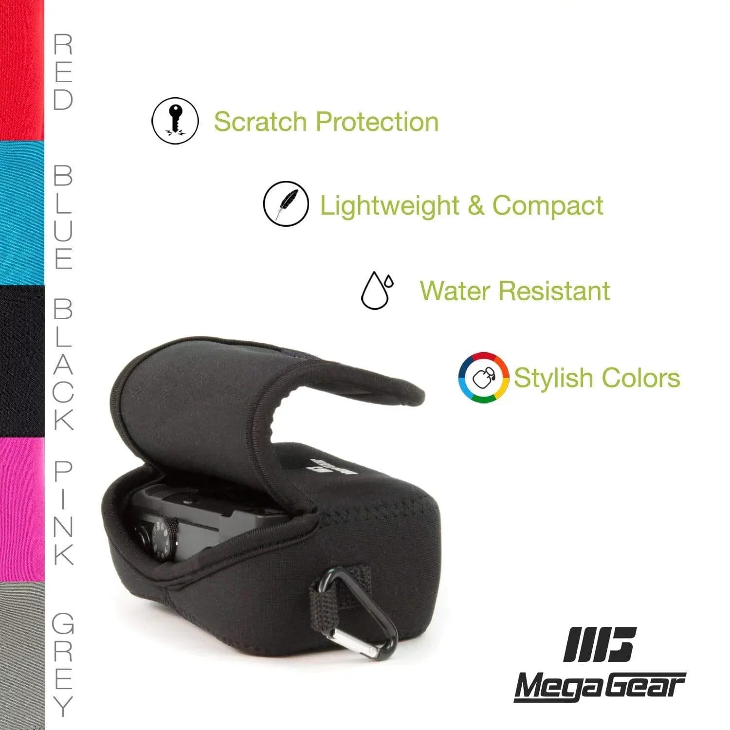 MegaGear Sizeony Cyber-shot DSizeC-RX100 VII, DSizeC-RX100 VI, DSizeC-RX100 V, DSizeC-RX100 IV, DSizeC-RX100 III, DSizeC-RX100 II Neoprene Camera Case