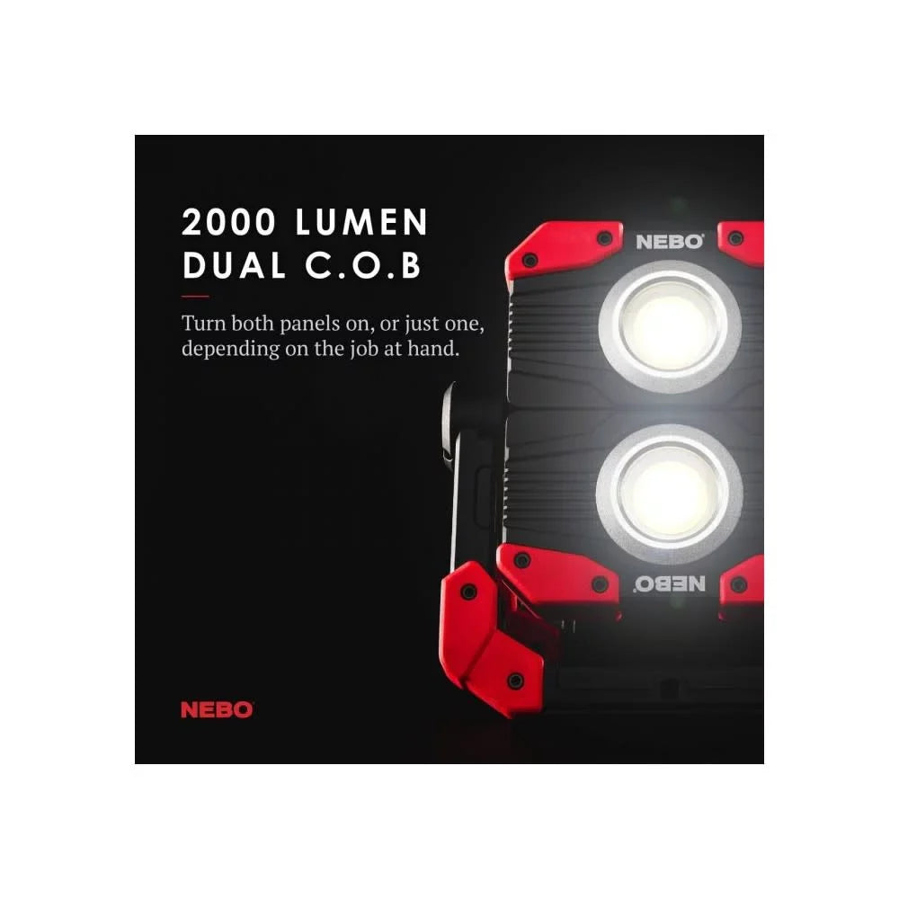 NEBO Omni 2,000 Lumen COB LED Black Rechargeable Handheld Work Light