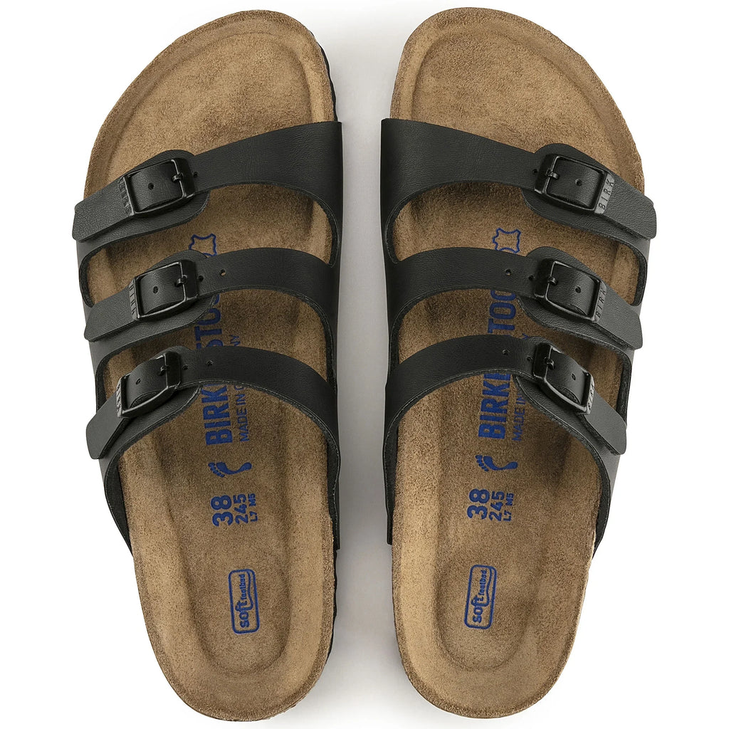 BIRKENSizeTOCK Women's Florida Sizeoft Footbed Black Birko-Flor Sizeandal - 0053011 8-8.5 Narrow BLACK BFL
