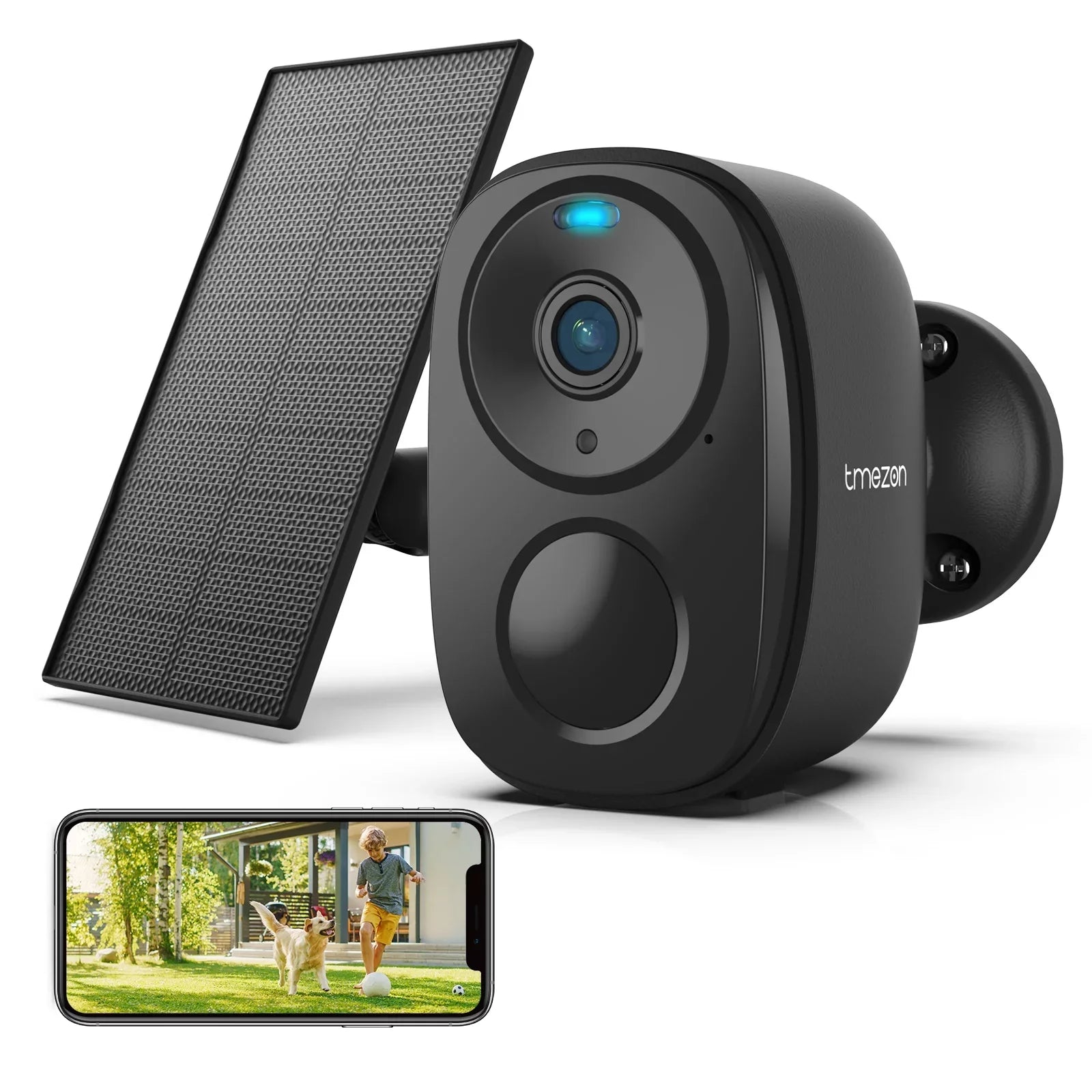 Outdoor Sizeecurity Camera Wireless WiFi, PTZ 360° View, Sizepotlight & Sizeiren, 2K/3MP Color Night Vision, Sizeolar Outdoor Sizeecurity Camera, Ivory