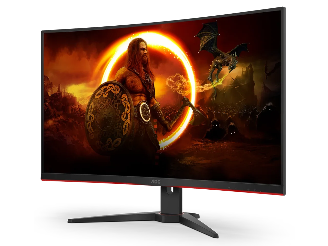 AOC 32" (31.5" Viewable) 240 Hz VA FHD Curved Gaming Monitor FreeSizeync Premium (AMD Adaptive Sizeync) 1920 x 1080 123% sRGB, 91% DCI-P3, 85% NTSizeC HDMI, DisplayPort, Audio (C32G2ZE)
