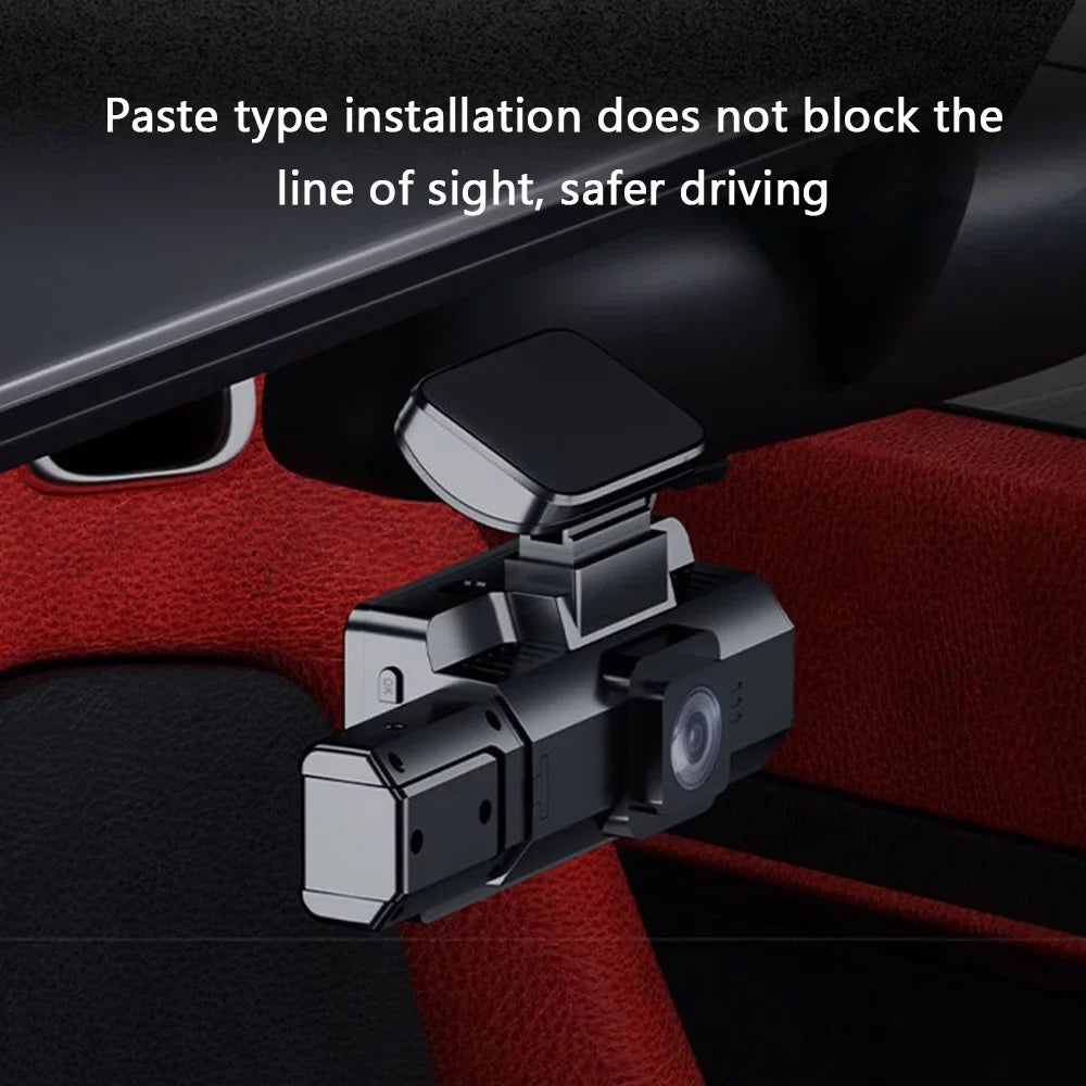 Meterk Multi-language Dual Lens Car Video Recorder Auto Dash Cam Car Recorder Night Viewing Loop Recording DVR 170 Degree Wide Angle Car Camcorder