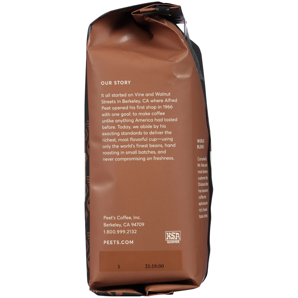 Peet's Coffee Major Dickason's Blend Dark Roast Ground Coffee, 12 oz.