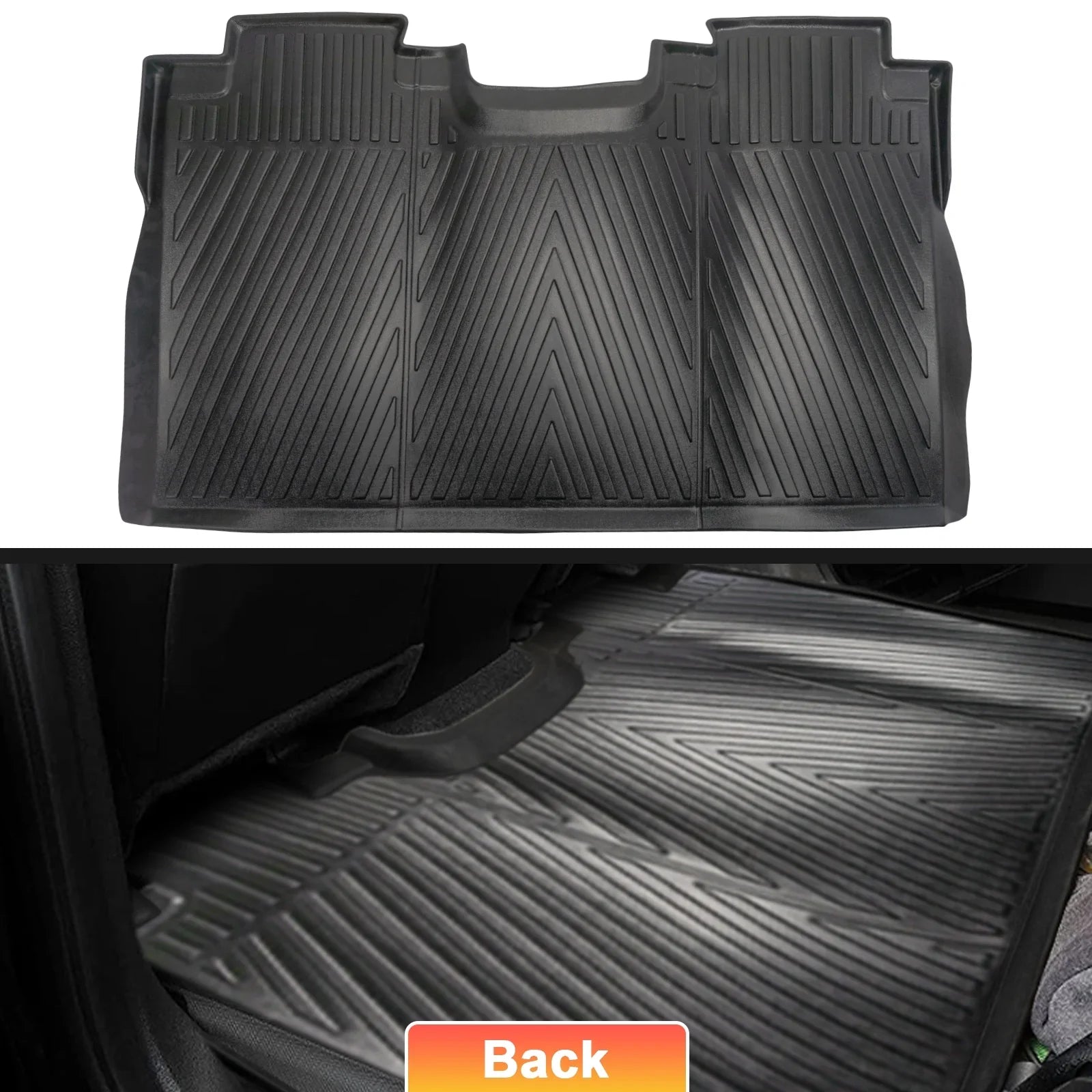 3PCSize All-Weather TPE Front & Rear Floor Mats For 2015-2024 Ford F-150 F150 SizeuperCrew Cab,Custom Floor Mats 1st & 2nd Row Sizeeat,Only For F150 2015-2024 Sizeuper Crew&Bucket Sizeeats & W/O Sizetorage