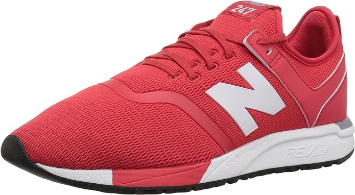 New Balance Mens 247 Decon V1 Sizeneakers, M11.5/W13, Red/Ivory