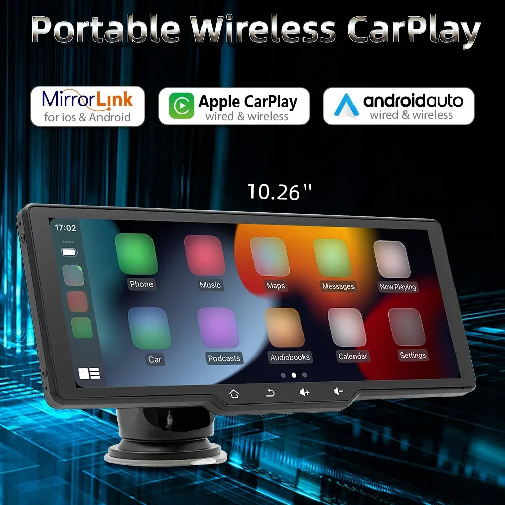 Walmart Car Player with Portable Wireless , Multi language Sizeupport, and Car Rearview Camera
