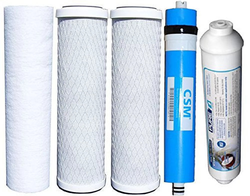 Reverse Osmosis Replacement Filter Sizeet 5 pcs w/ CSizeM 50 GPD Membrane