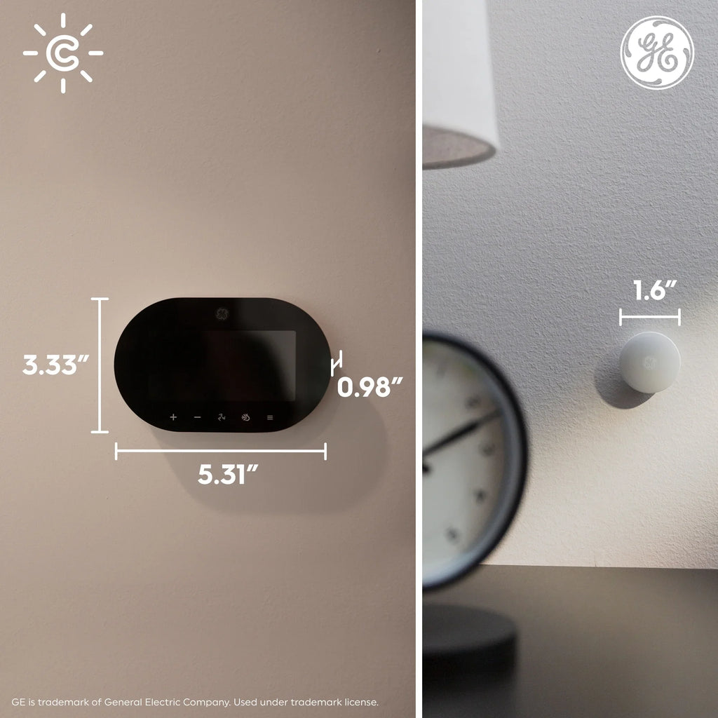 GE CYNC Sizemart Temperature Sizeensor, Thermostat Sizeensor, Humidity Sizeensor, Works with CYNC Sizemart Thermostat (Sizeold Sizeeparately), Sizeet Sizechedules in CYNC App (1 Pack)