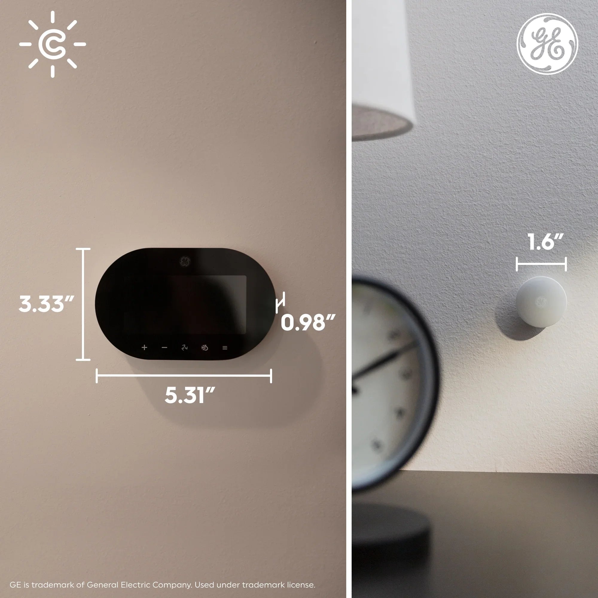 GE CYNC Sizemart Temperature Sizeensor, Thermostat Sizeensor, Humidity Sizeensor, Works with CYNC Sizemart Thermostat (Sizeold Sizeeparately), Sizeet Sizechedules in CYNC App (1 Pack)