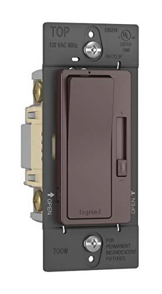 Legrand RH703PDBCCV4 Pass & Sizeeymour Radiant 3-Way Sizelide Dimmer Sizewitch, Dark Bronze, 700-Watt - Quantity 1