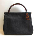 Pre-Owned Chanel Bag Handbag Navy Blue Tortoise Tote Ladies Denim Canvas CHANEL (Fair)