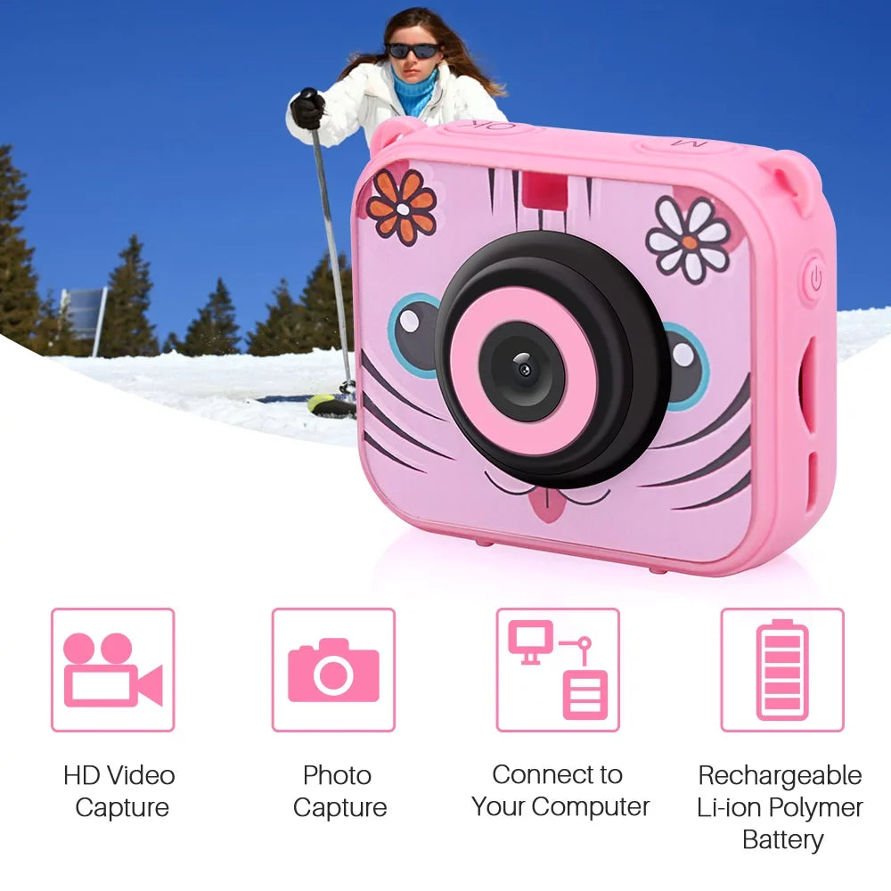 Video Camera,Camera 1080p 12mp Built-in Battery Battery New Camera Camera 1080p Kids Video Camera New Year Present Year Present Children 30m Built-in 12mp Waterproof 30m