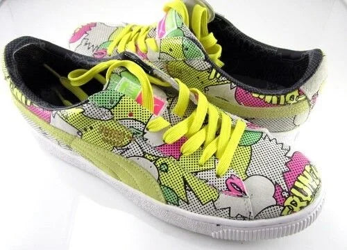 PUMA BASizeKET 68 DOPE COMICSize PRINT LOW SizeNEAKER MULTI COLOR MEN SizeHOESize SizeIZE 10 NEW