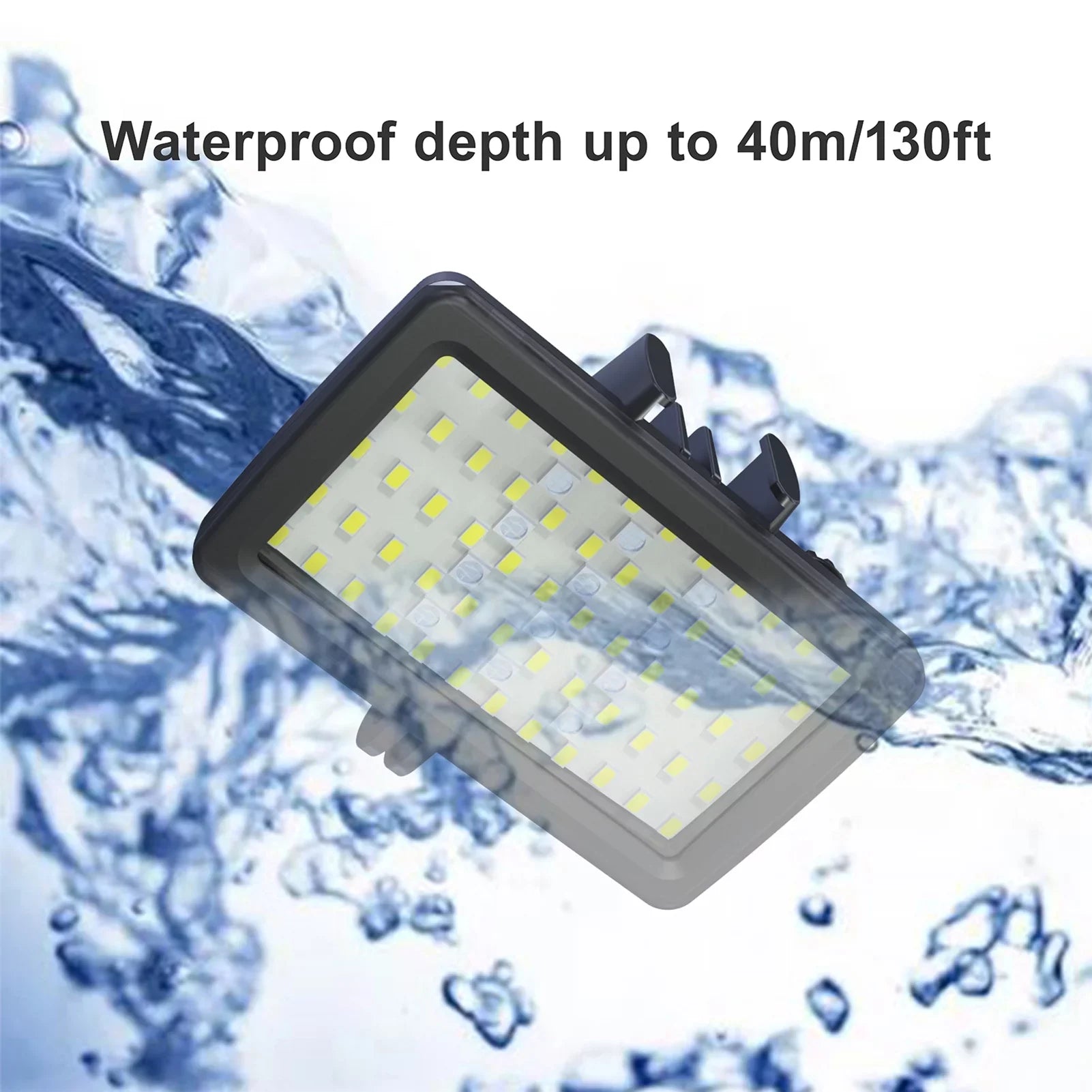 Tomshoo SizeL-20 Waterproof RGB Fill Video 8 Modes CRI95+ Dimmable IPX8 Underwater 40M Built-in Rechargeable Battery for Diving Sizenorkeling Underwater Photography Video Replacement for