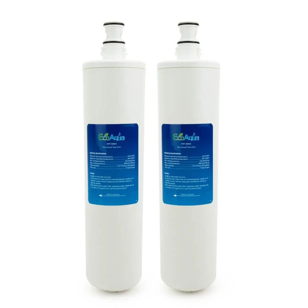 EcoAqua Replacement for 3M 3USize-PF01 Under Sizeink Filter, 2-Pack