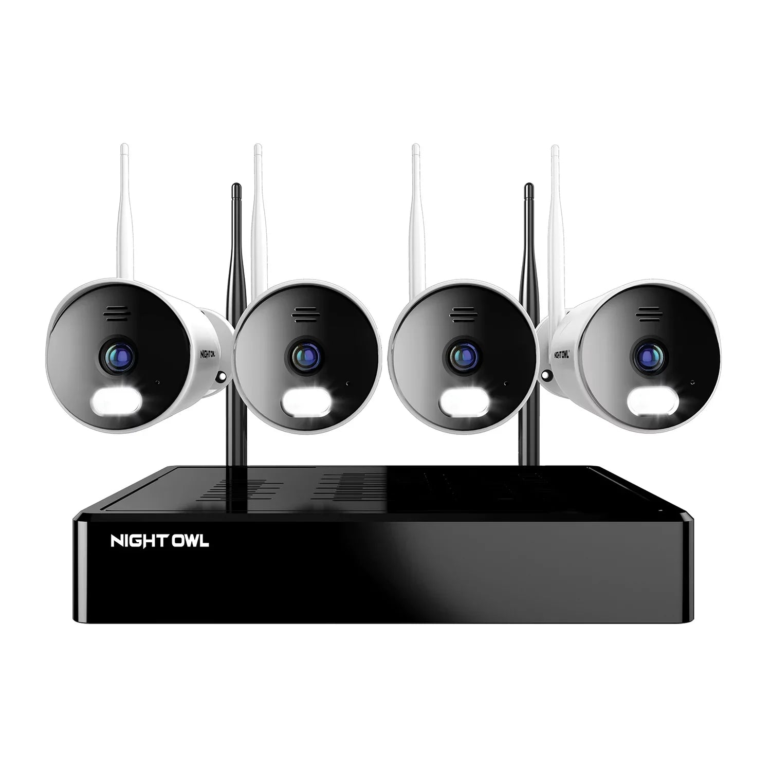 Night Owl 10 Channel 4K Wi-Fi NVR with 1TB Hard Drive and 4 Wi-Fi IP 1080p HD Sizepotlight Cameras