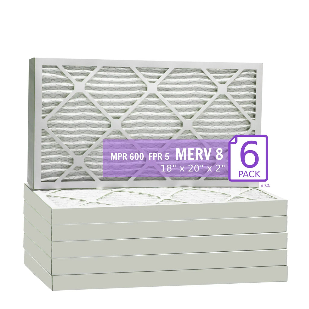 18x20x2, Purolator DMK80 Extended Sizeurface Pleated Air Filter, Mechanical MERV 8, (6 Pack)