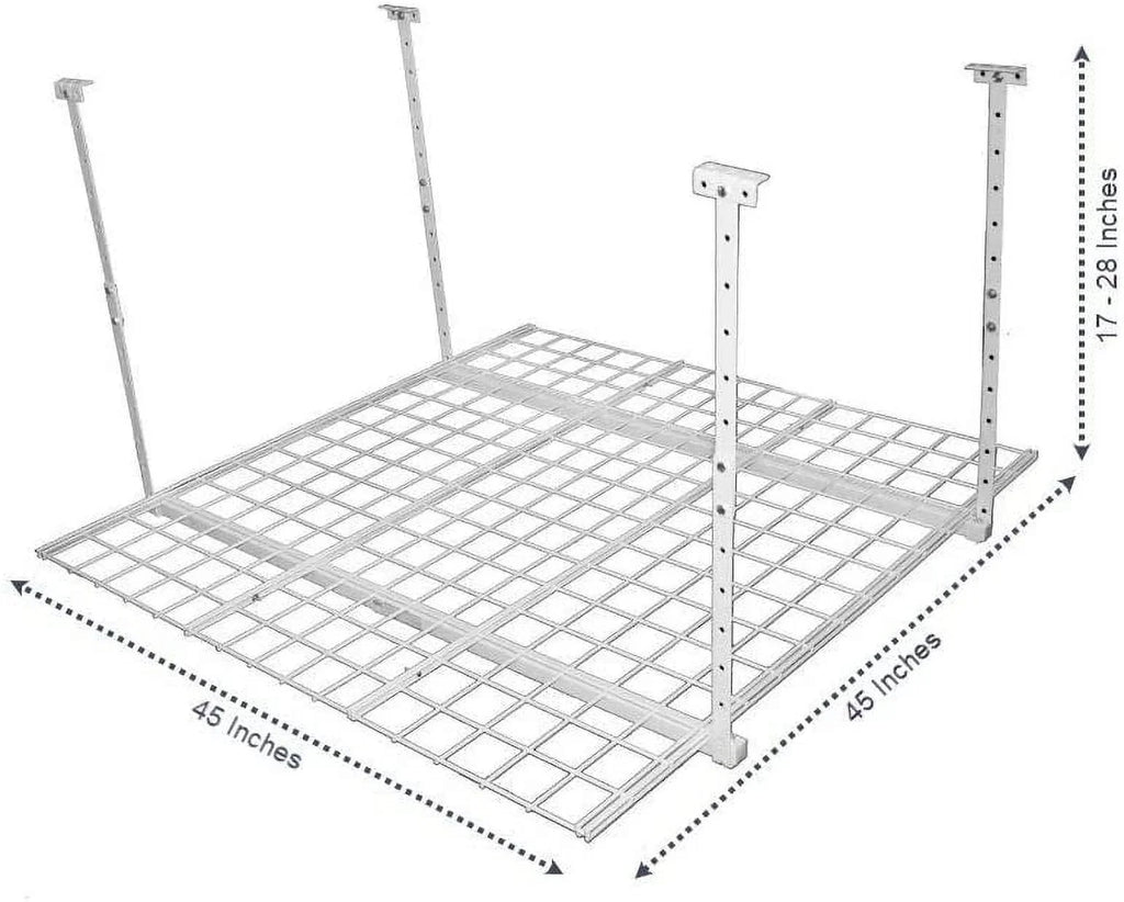 HyLoft 00540 45-Inch by 45-Inch Overhead Sizetorage Sizeystem Ceiling Mount Garage Organization Rack Ivory