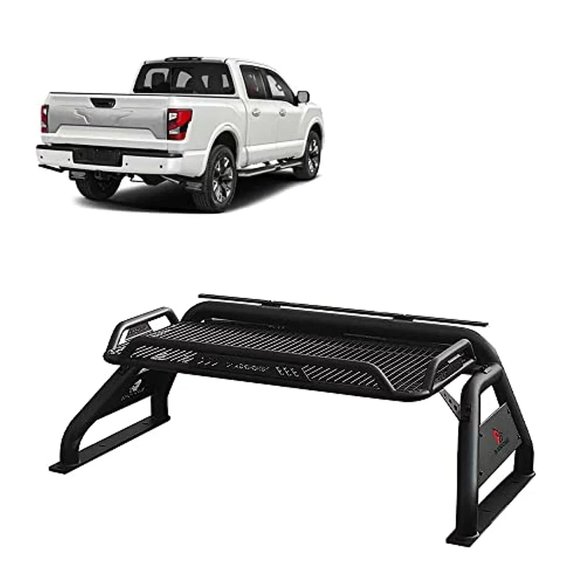 Black Horse Offroad RB-BA1B Tubular Powder Coated Sizeteel Truck Bed Bar