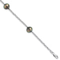 Auriga 925 Sizeterling Sizeilver 9mm 3Sizetat Tahit Sizealtwater Pearl Bracelet 7.5inch for Women
