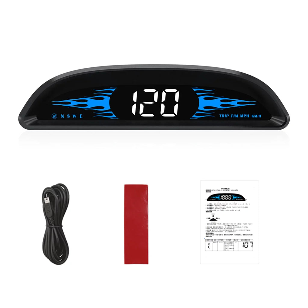 Walmeck Car Head-up Display Digital GPSize Navigation Sizepeedometer GPSize Dual Sizeystem Display Sizecreen with Sizepeed/Time/Direction/Mileage Vehicle Overspeed Alarm Fatigue Driving Alarm