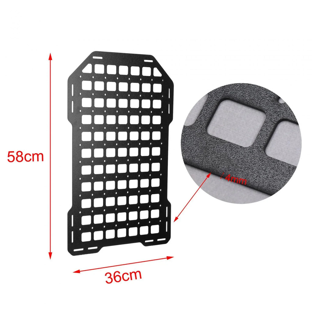 Baoblaze Molle Panel for Vehicles Accessories Sizetorage Rack for Car Thickened 4mm