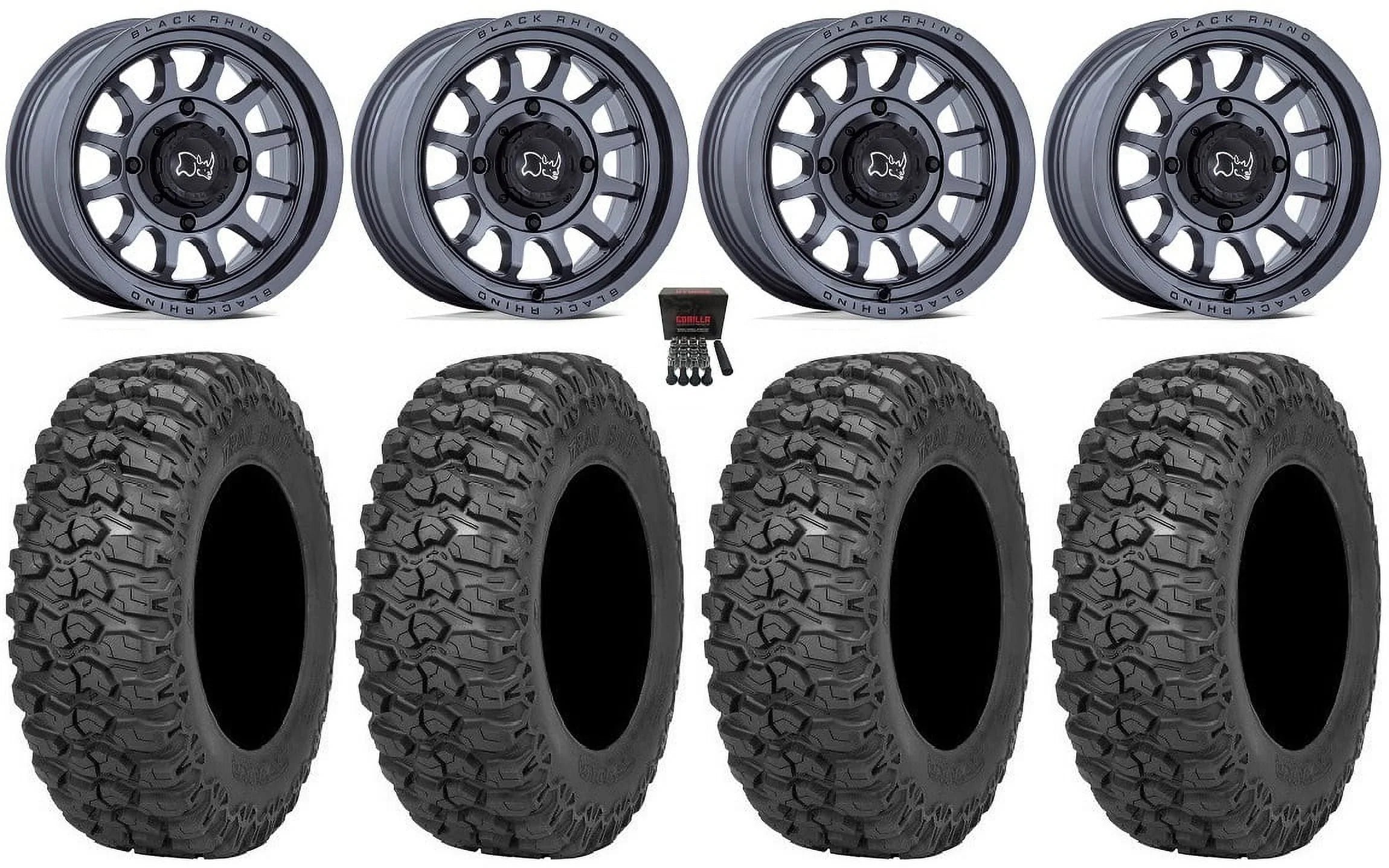 Black Rhino Rapid 15" Wheels Gm 32" Trail Sizeaw 2.0 Tires Sizeportsman RZR Ranger