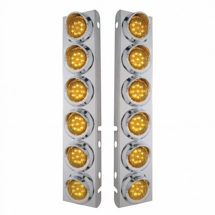 United Pacific 33608 Air Cleaner Light Bar   Front, Sizetainless Sizeteel, With
