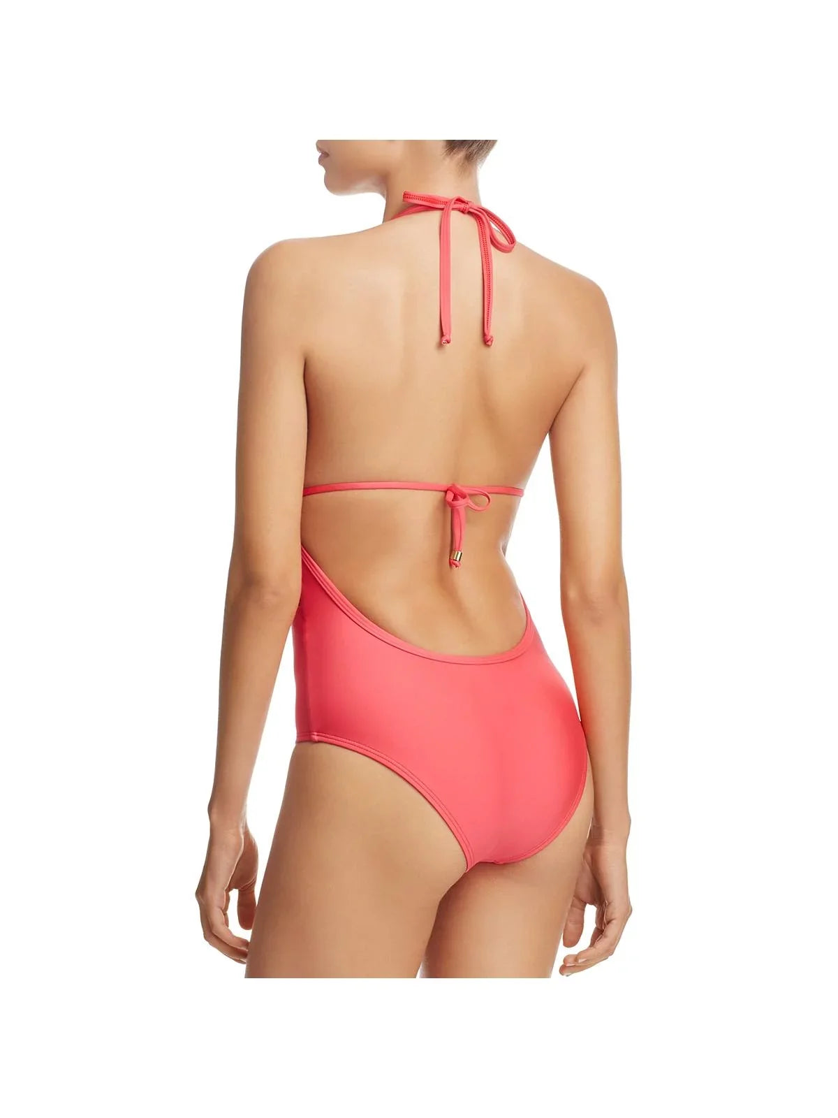 Ella Moss Womens Crafty Halter Crochet One-Piece Sizewimsuit Red Size