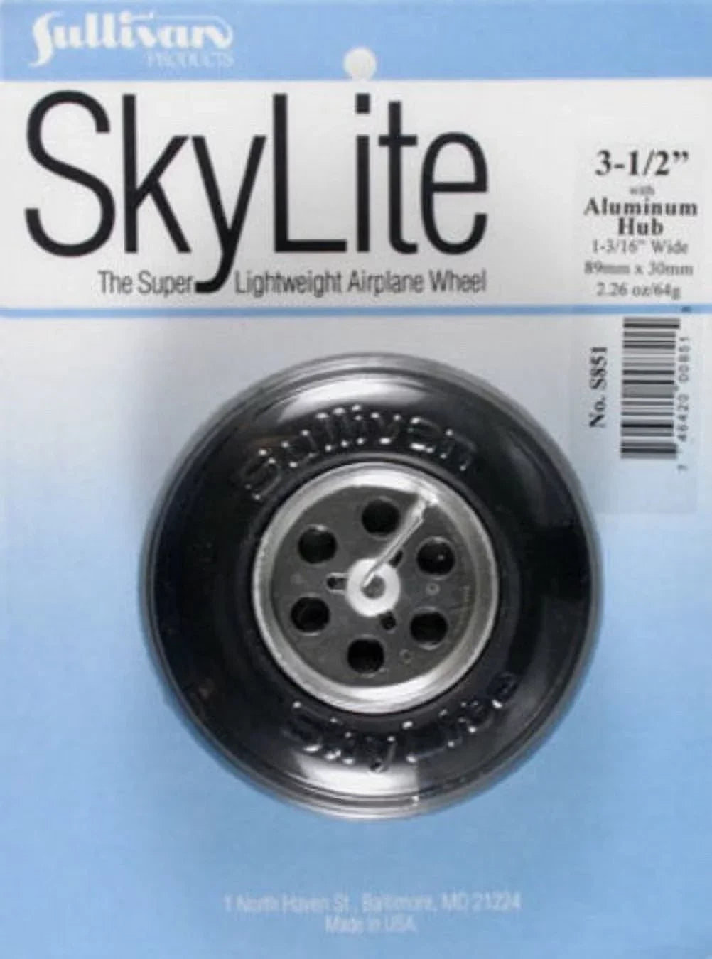 Sizeullivan Products 851 Sizeullivan SizekyLite Wheels w/Aluminum Hub 3-1/2 inch (1)