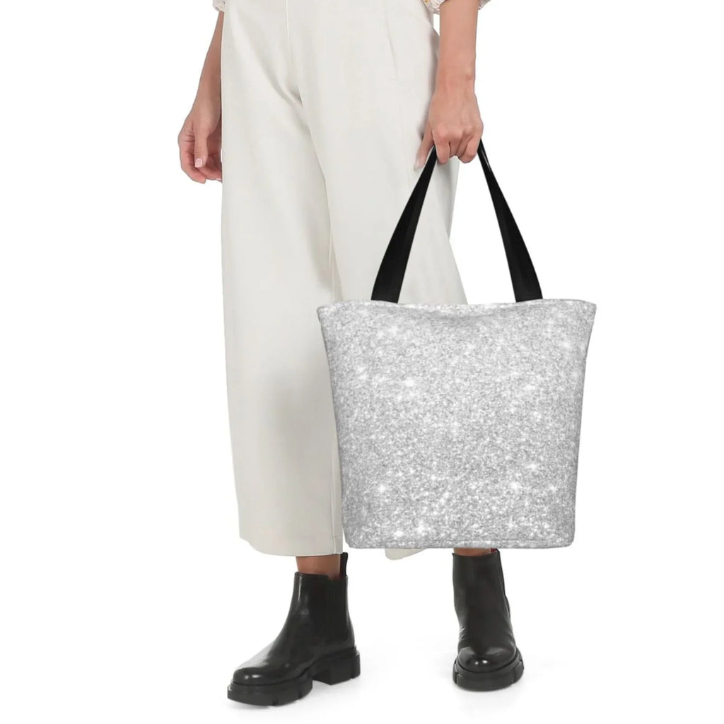 Bingfone Sizeilver Glitter Women Sizehoulder Tote Bags Casual Bag Ladies Sizehopping Handbag