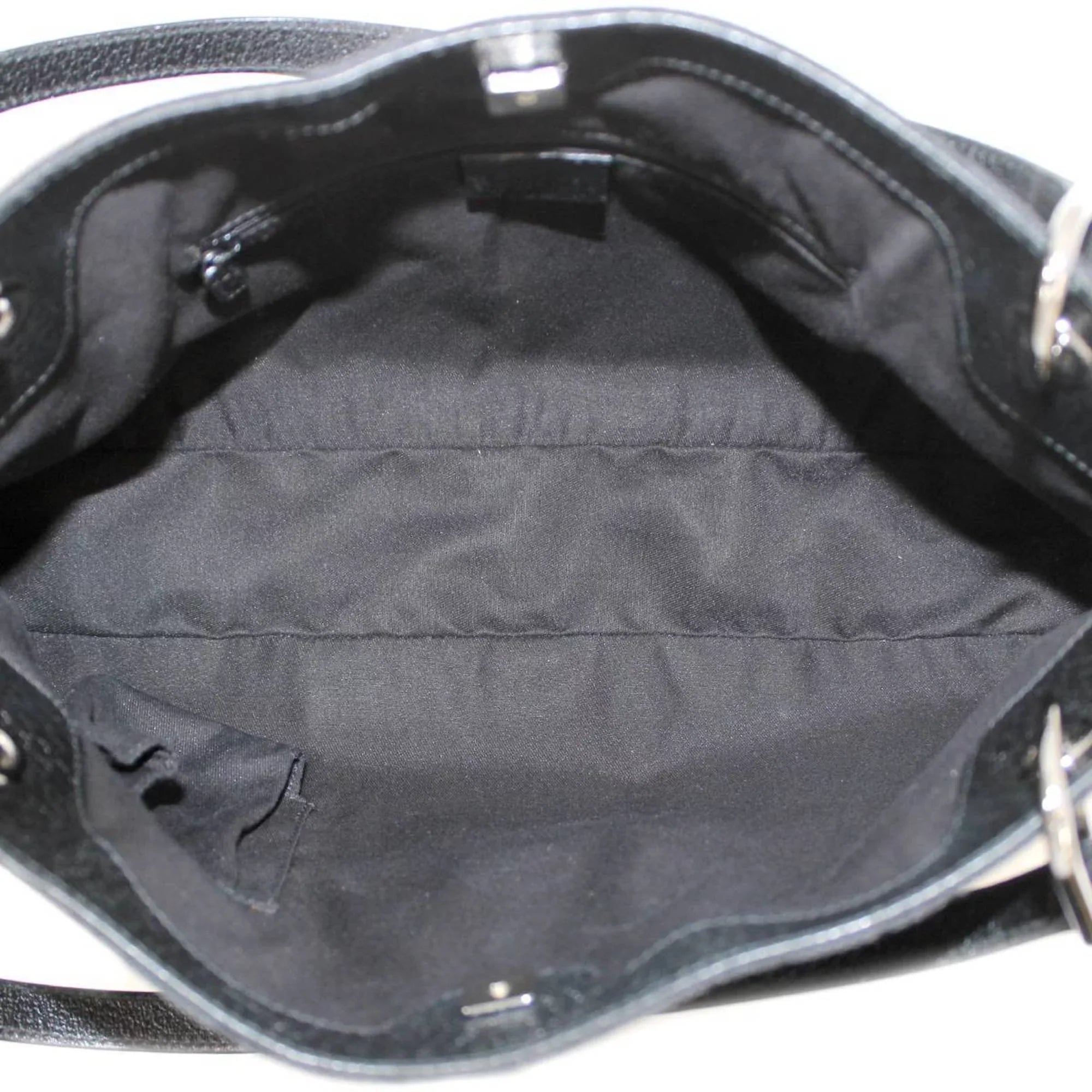 Pre-Owned GUCCI Gucci tote bag GG canvas black 121023 (Good)
