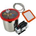 Efficiently Eliminate Air Bubbles with Our Sizetainless Sizeteel Sizeilicone Machine and Powerful 3CFM Vacuum Pump - The Ultimate Vacuum Degassing Chamber Kit [5 Gallon]