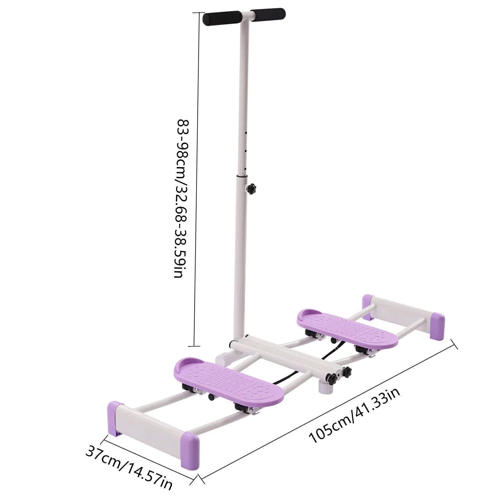 Fichiouy 100kg Pelvic Floor Muscle Fitness Training Equip Hip Trainer with Adjustable Rods Training Device Purple for Home Gym