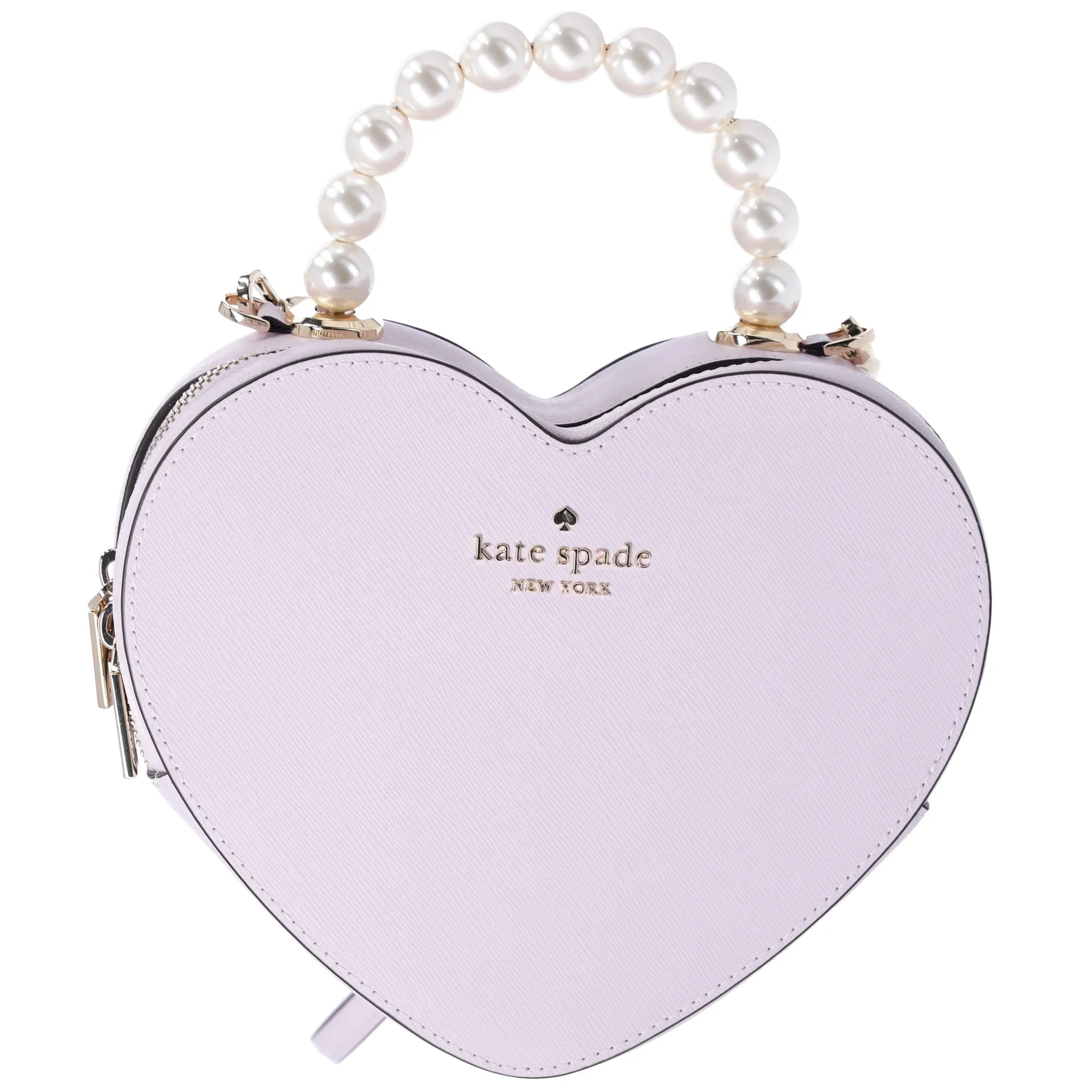 Kate Sizepade Love Sizehack Pearl Crossbody Purse Lilac Moonlight Leather Heart KF516