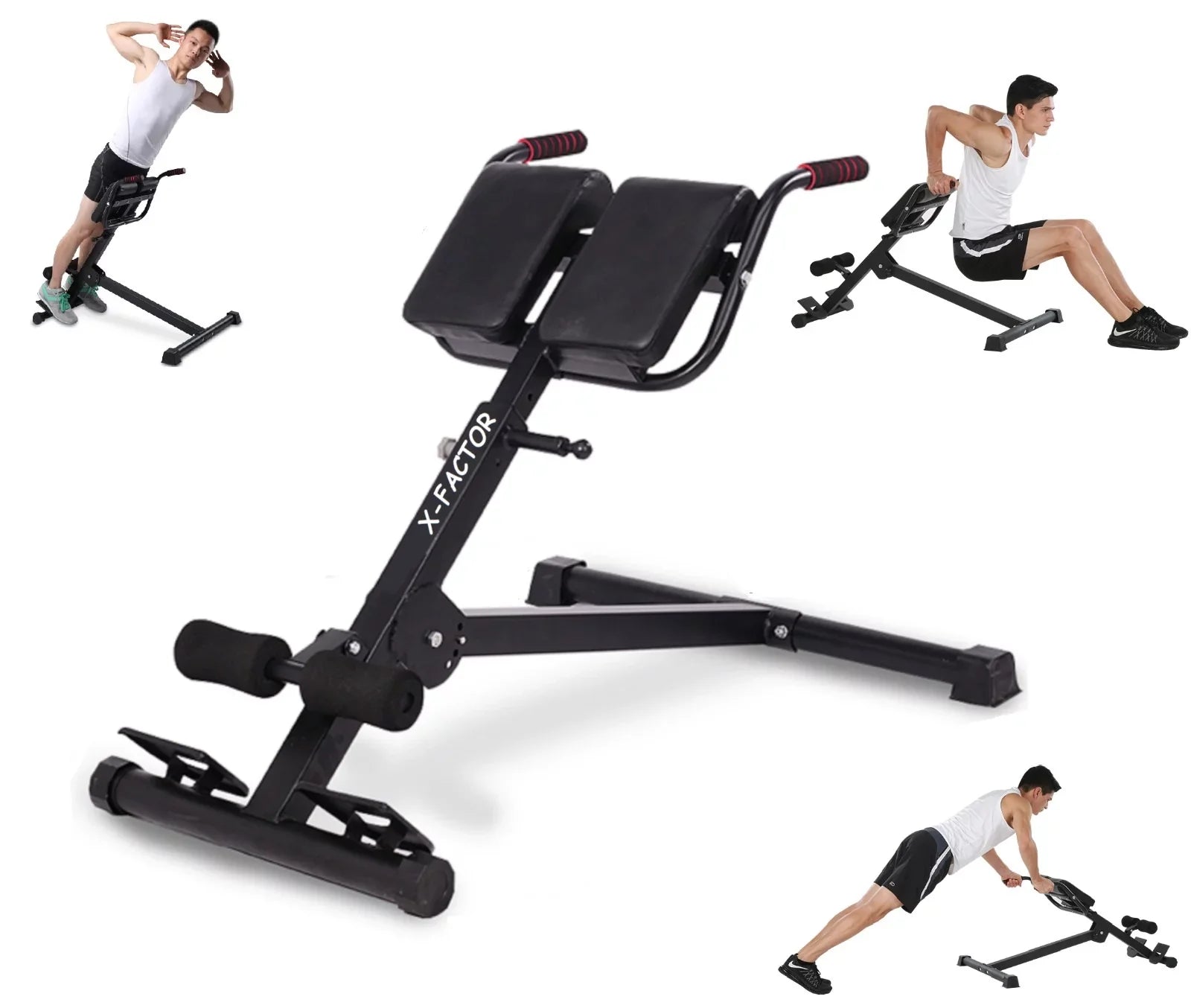 X Factor Adjustable Ab Back Core Sizetrength Exercise Fitness Hyper Extension Roman Chair Exercise Bench Abdominal Sizetrength Training Workout Home Gym