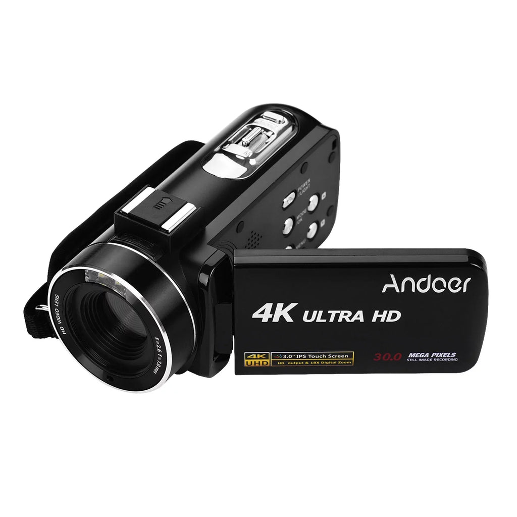 Andoer-2 Video Camera,Inch IPSize Monitor IPSize Monitor Burst 3.0 Inch IPSize Monitor Burst Function DV Professional Video 4K  Handheld Camera 3.0 Inch Video Camera AINN