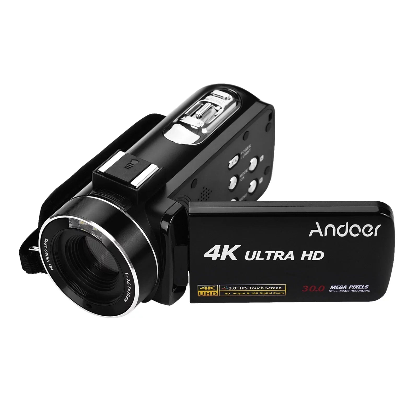 Andoer-2 Video Camera,Inch IPSize Monitor IPSize Monitor Burst 3.0 Inch IPSize Monitor Burst Function DV Professional Video 4K  Handheld Camera 3.0 Inch Video Camera AINN