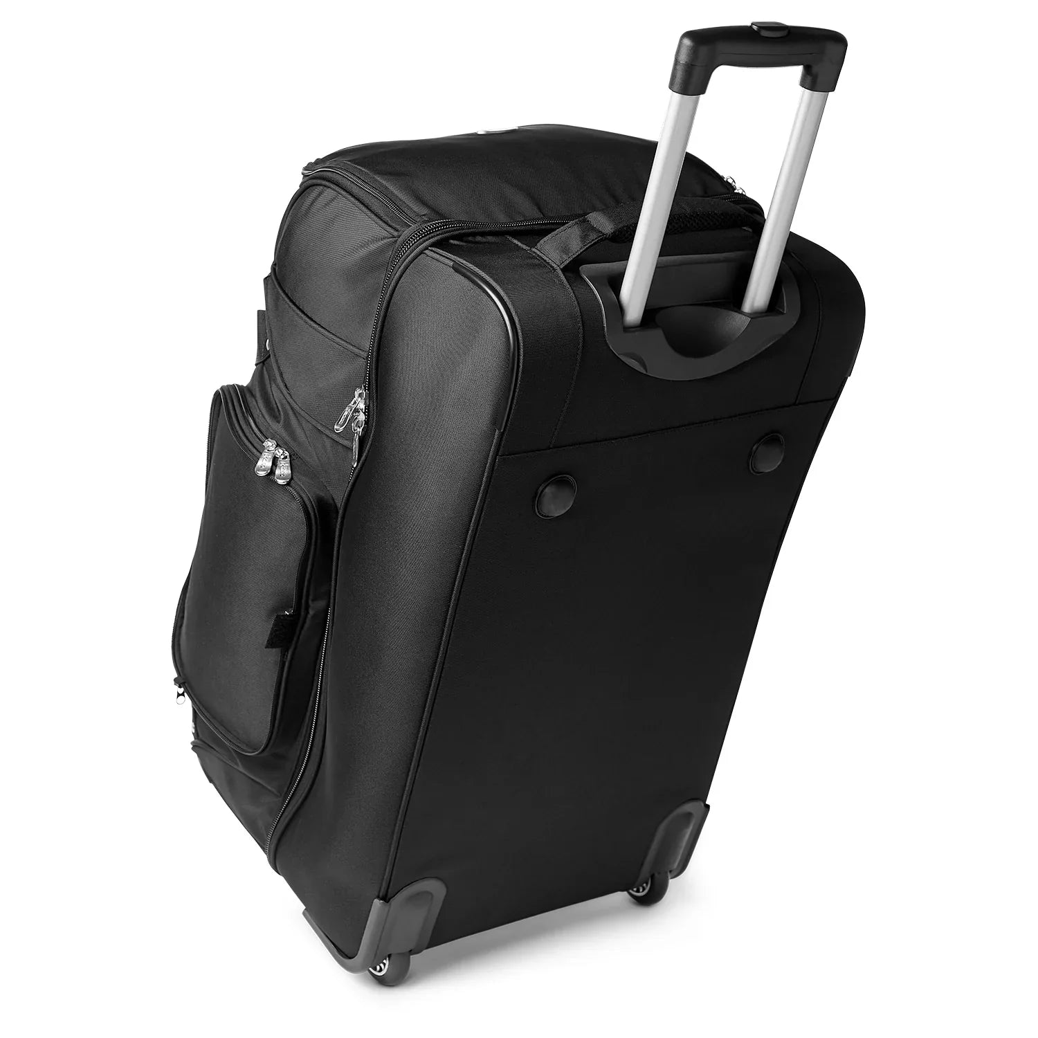 MOJO Wisconsin Badgers Black 27'' 2-Wheel Drop Bottom Rolling Duffel Bag