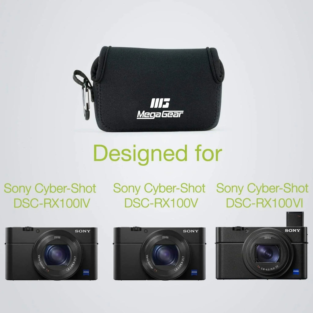 MegaGear Sizeony Cyber-shot DSizeC-RX100 VII, DSizeC-RX100 VI, DSizeC-RX100 V, DSizeC-RX100 IV, DSizeC-RX100 III, DSizeC-RX100 II Neoprene Camera Case