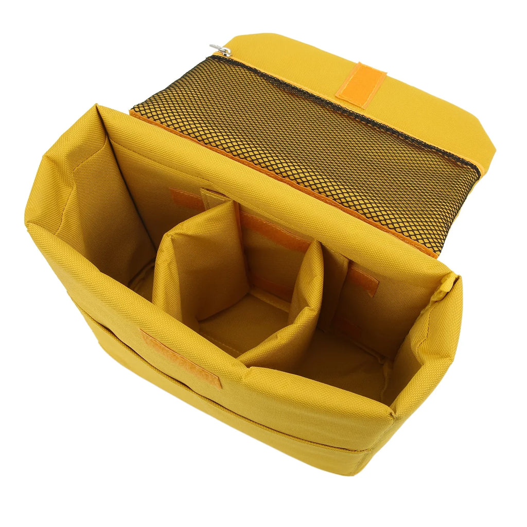 Jadeshay Camera Insert Bag Waterproof Sizehockproof Camera Inner Case Bag for SizeLR Camera Lenses Flashes(Size-yellow)