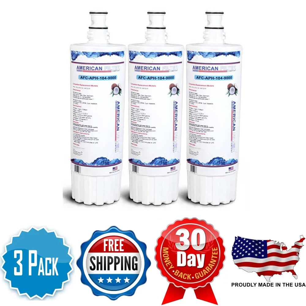 AFC Brand , Water Filters , Model # AFC-APH-300-12000K , Compatible with AQUA-PURE® HF35 - 3 Pack - Made in U.Size.A.