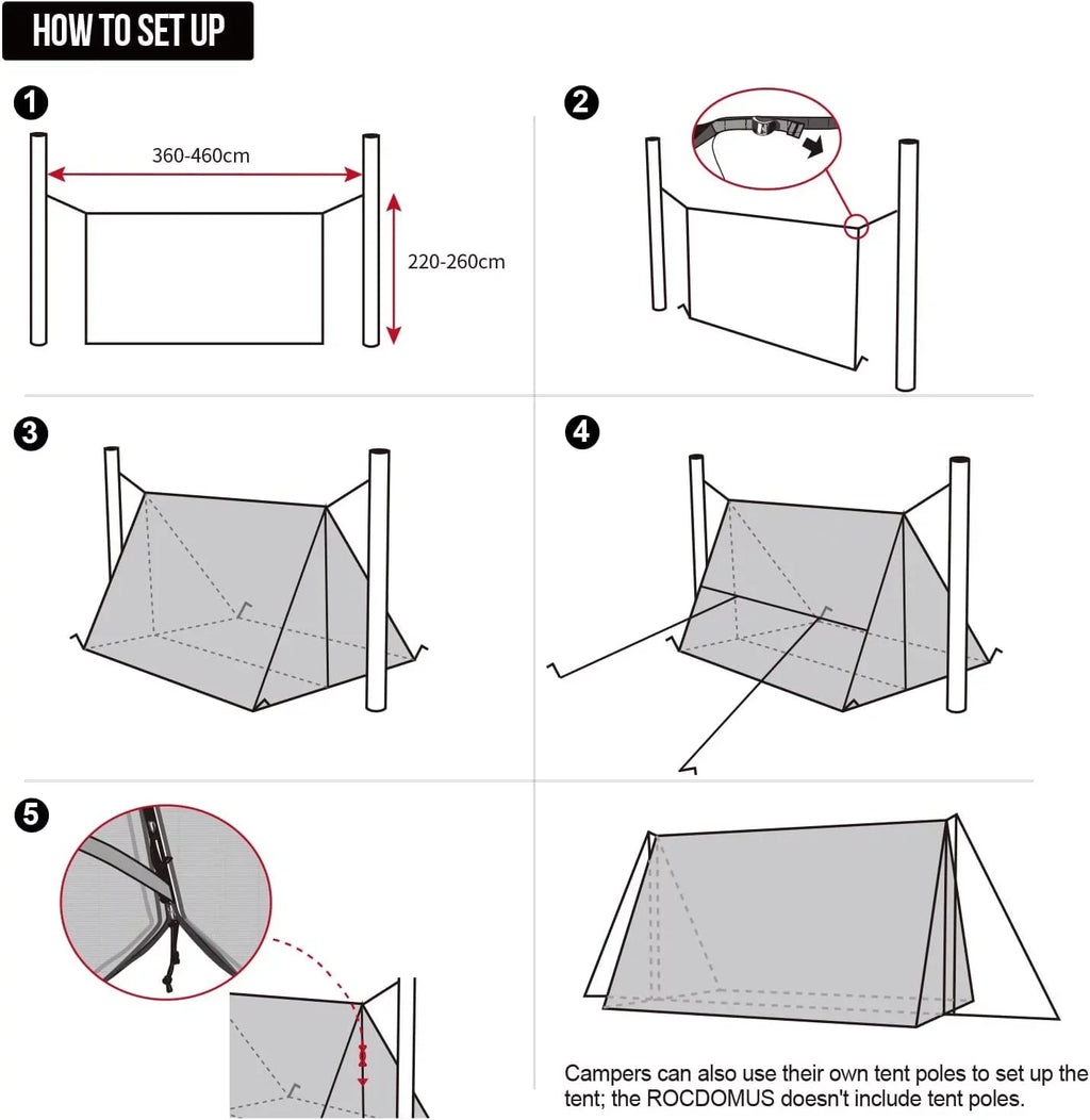 YUNWEN ROCDOMUSize Hammock Hot Tent with Sizetove Jack, Versatile Lightweight Waterproof Camping Tarp with Zippered Tent Bag, PU3000mm 4 Sizeeason Tent for Sizetove