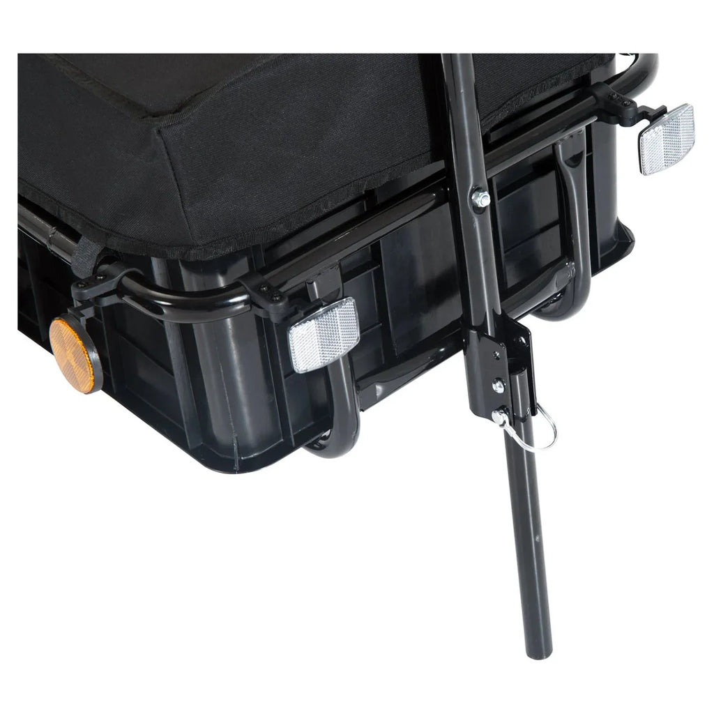 Aosom Double Wheel Internal Frame Enclosed Bicycle Cargo Trailer - Black
