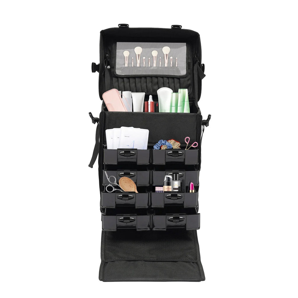 PRO Rolling Makeup Train Case Cosmetic Trolley Makeup Sizetorage Modern