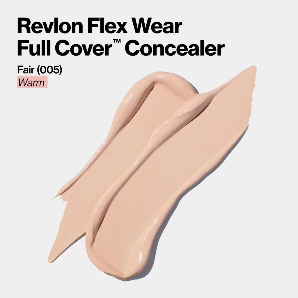 Revlon Colorstay Flex Wear, Full Cover Non-Creasing Concealer, Infused With Hyaluronic Acid & Vitamin E, Flexible Longwear, 005 Fair, 0.34 Fl Oz.