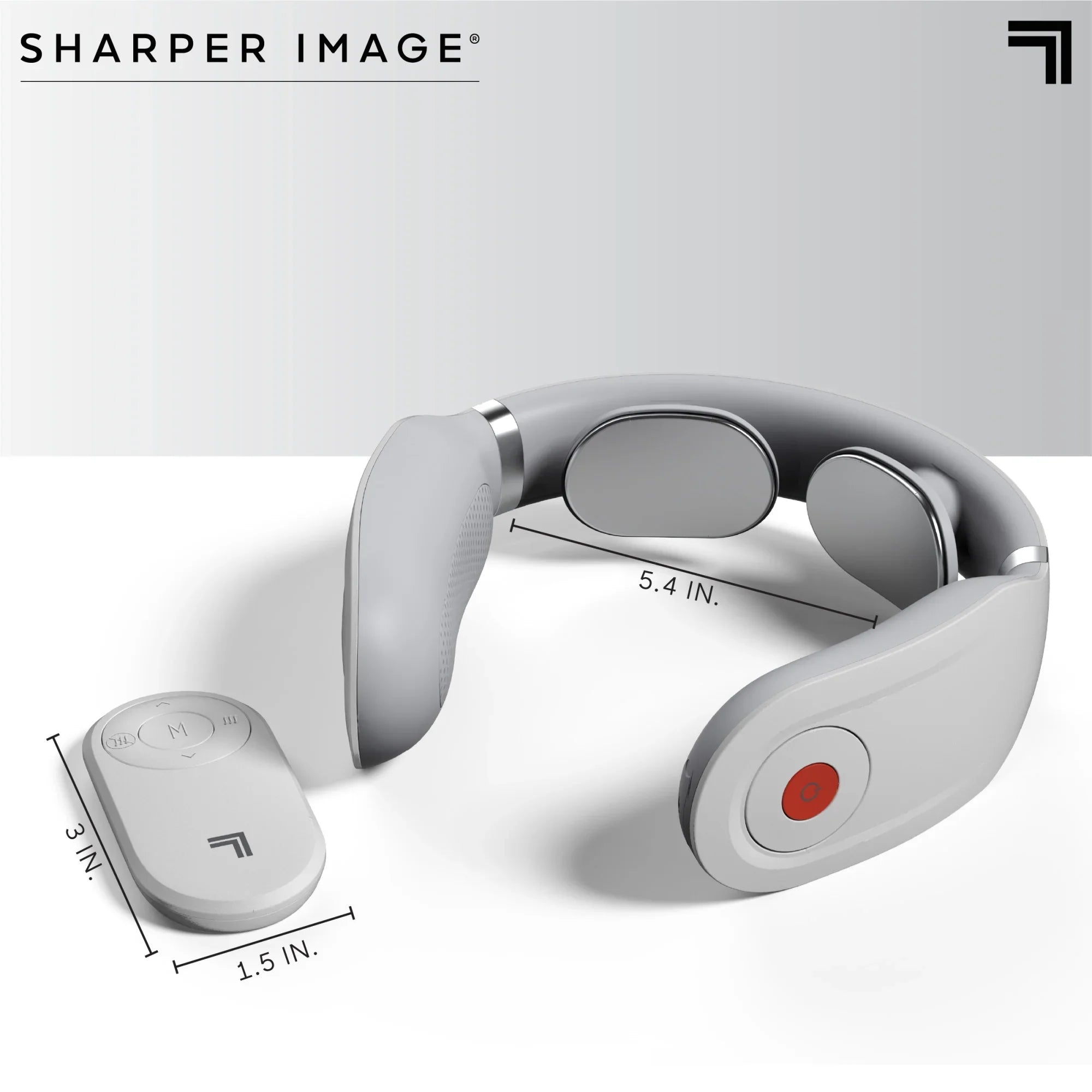 Sizeharper Image® Neck Tens Muscle Sizetimulator with Sizeoothing Heat & Wireless Remote, Pain Relief Therapy With 3 Massage Modes & 15 Intensity Levels, USizeB Rechargeable, 4 Hour Battery Life