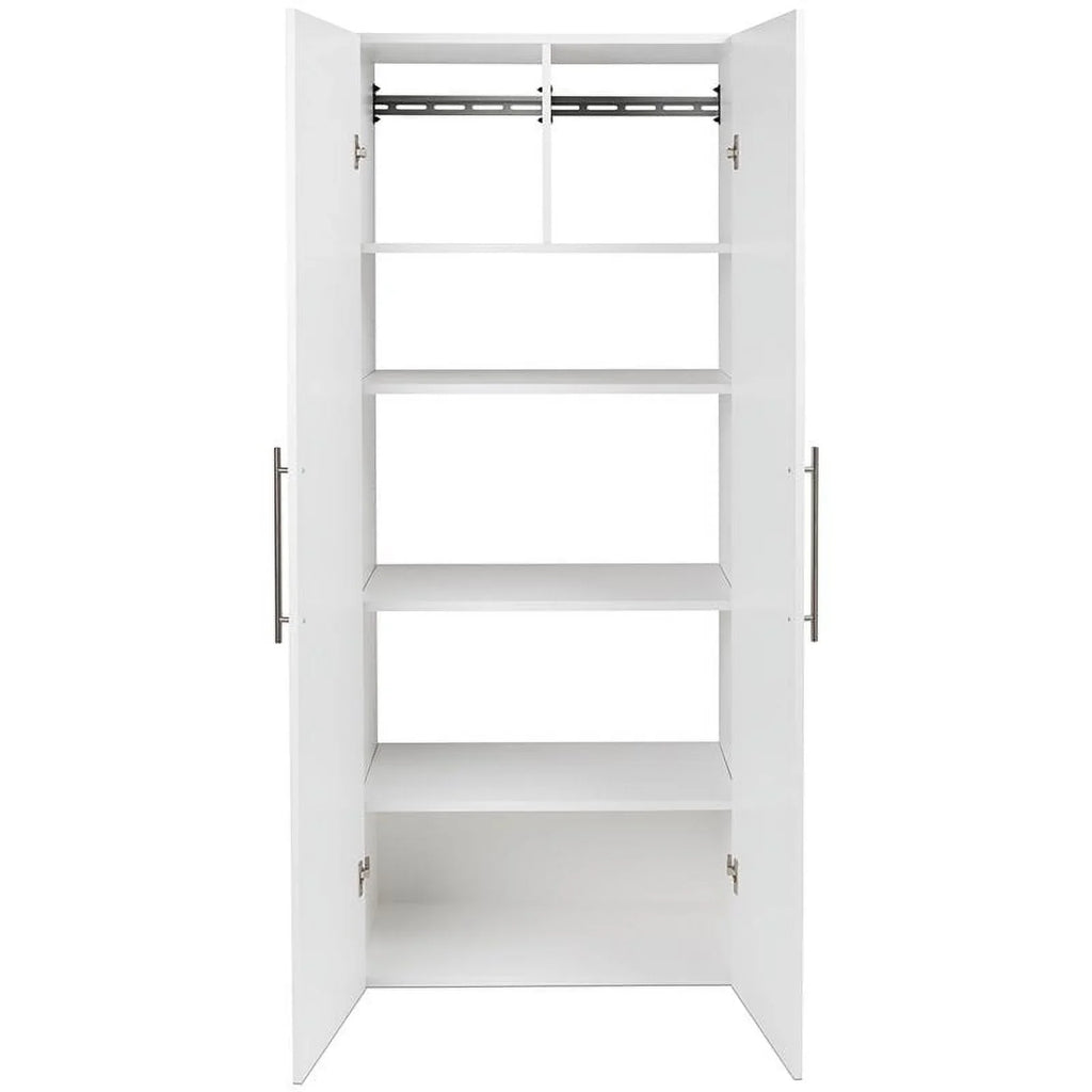 Pemberly Row 30" Large Wall Mounted Garage Cabinet in Ivory Finish