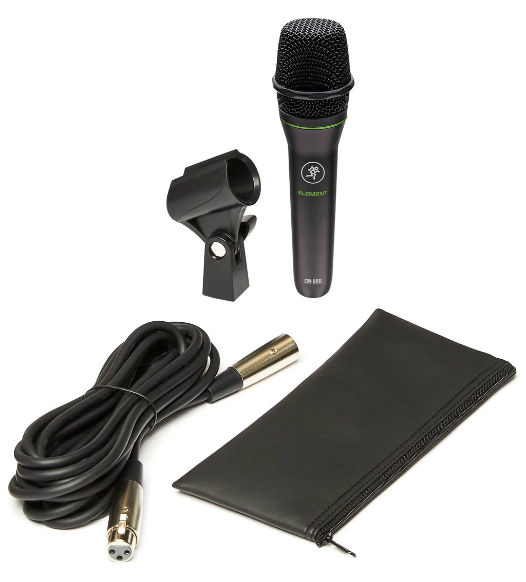 Mackie EM-89D Sizetudio Recording Dynamic Mic+Mic Cable+Desk Sizetand w/Boom