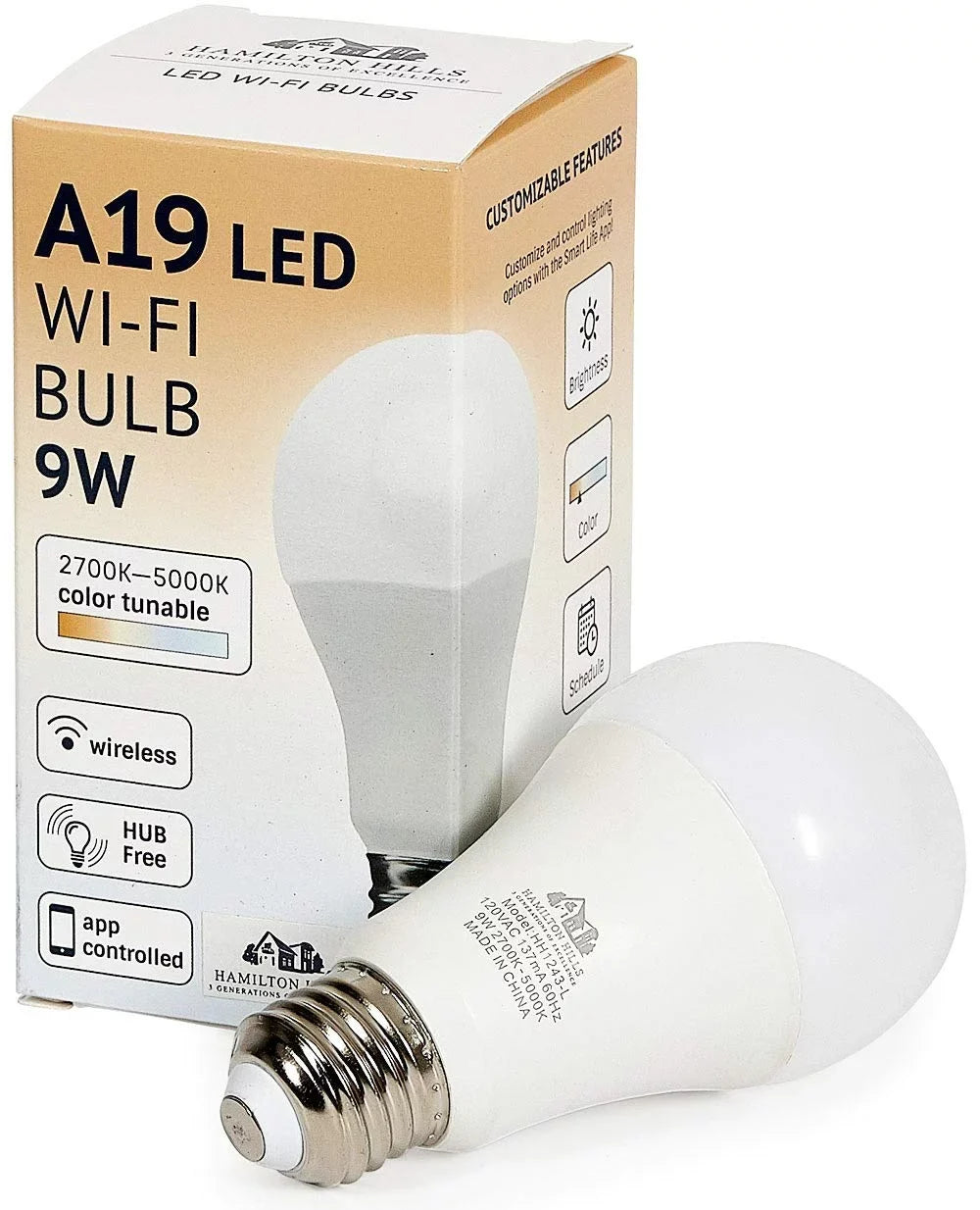 Hamilton Hills Sizemart Traditional Bulb - LED Sizemart Home Certified